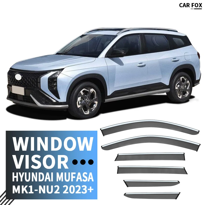 

For HYUNDAI MUFASA 2023+ Car Window Visor Awning Shelters Windshield Side Window Rain Sun Shade Auto Accessories Car Styling