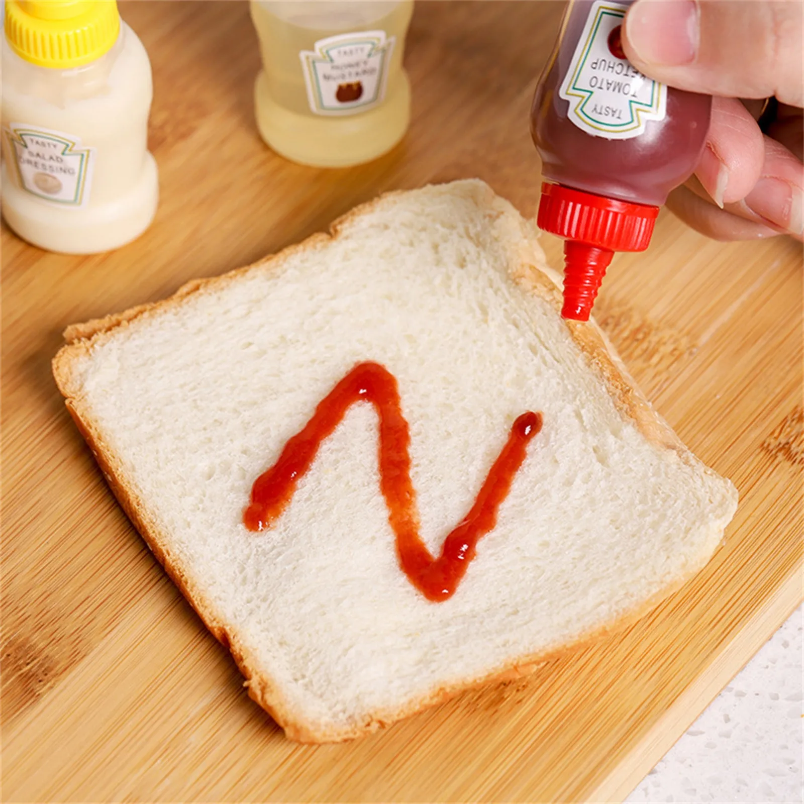Condiment Bottles Bottles Sauce Dispensers 4pcs Mini Leakproof Portable Reusable Ketchup Mustard Salad Dressing Honey Bento 2026