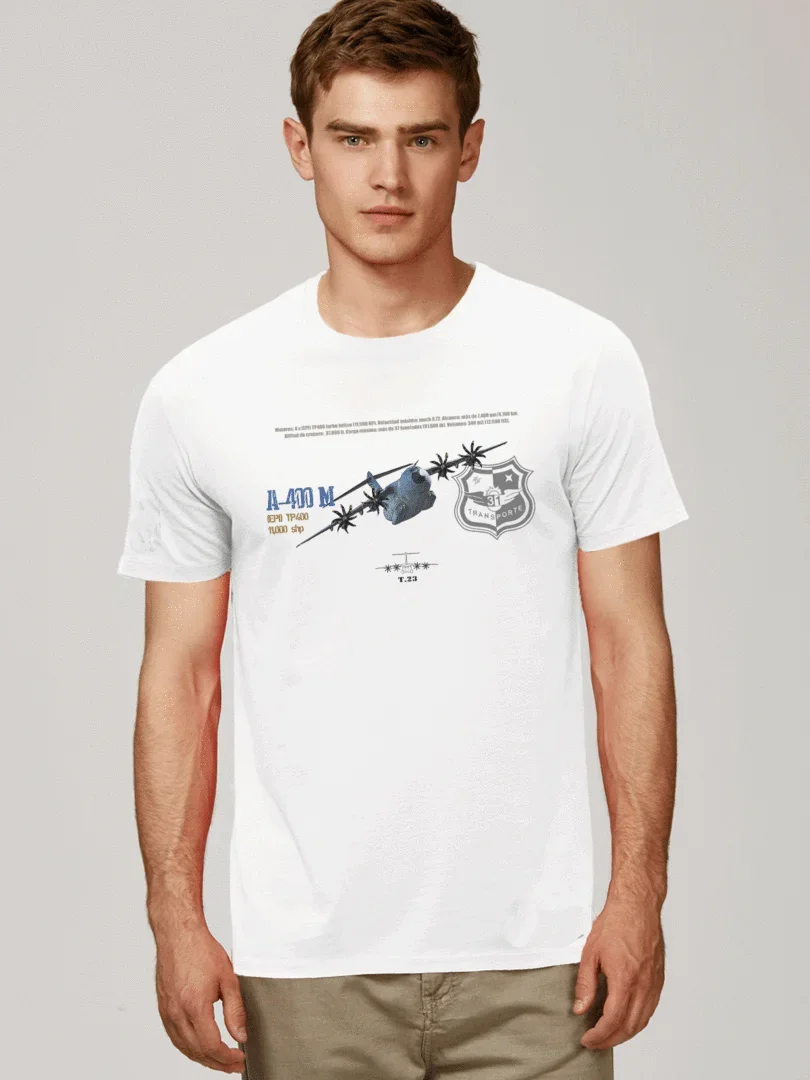 Spanish Air Force 31th Wing A-400M Transport Aircraft T-Shirt New 100% Cotton Short Sleeve O-Neck T-shirt Casual Mens Top