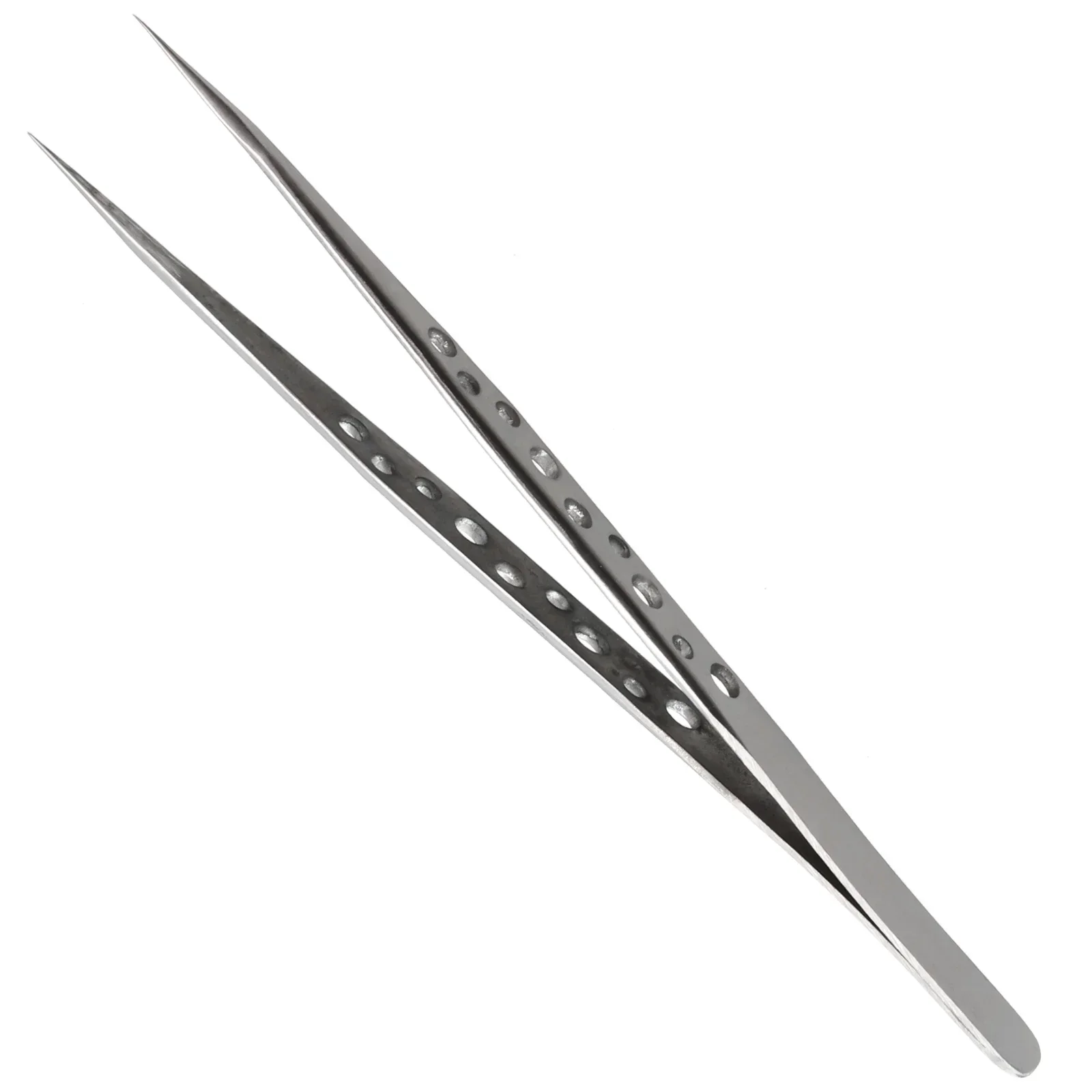 Pinças industriais para reparo, precisão curvada ponta, pequenas pinças inoxidáveis, peças de aço inoxidável, ferramentas manuais, 124-140mm