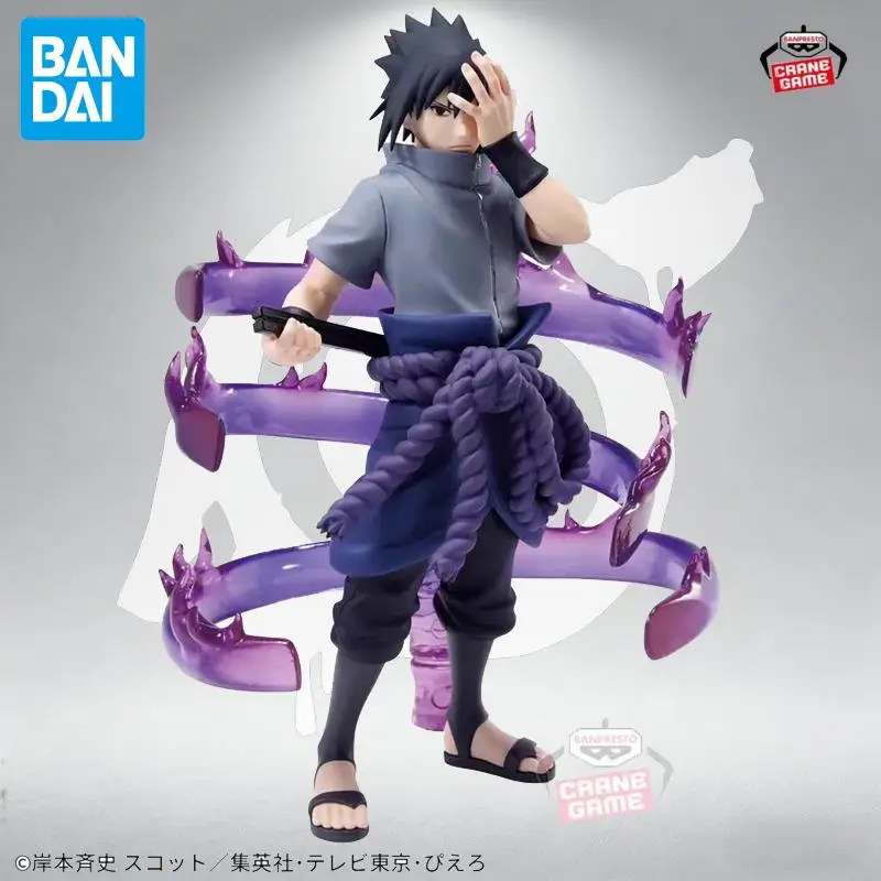 Figurka Bandai Original Naruto Uchiha Sasuke, model akcji z anime, lalka z kreskówki, zabawka na biurko, dekoracja, ozdoba, prezent na festiwal - dostępna od ręki.
