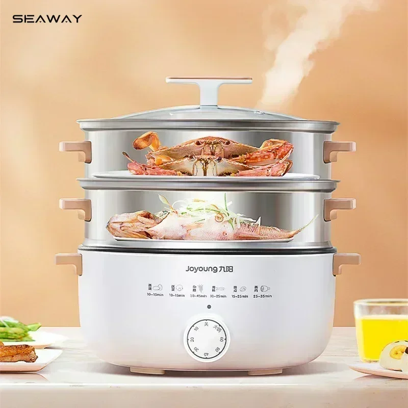 New electric steamer. Household. Automatic. Multi-function. Three-layer. Large capacity. Breakfast machine.