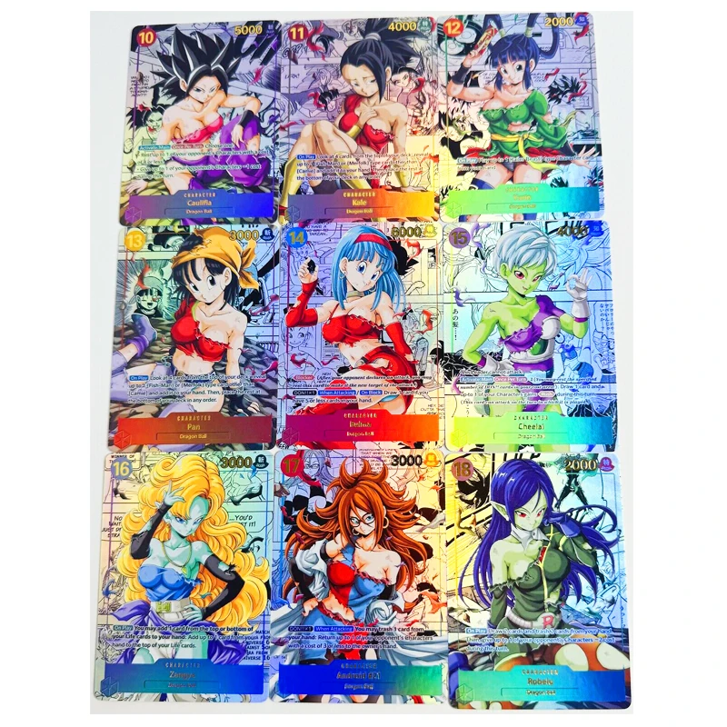 9 pz/set Dragon Ball cavolo Bulma ACG giocattoli Sexy Hobby Hobby collezione di giochi da collezione carte Anime