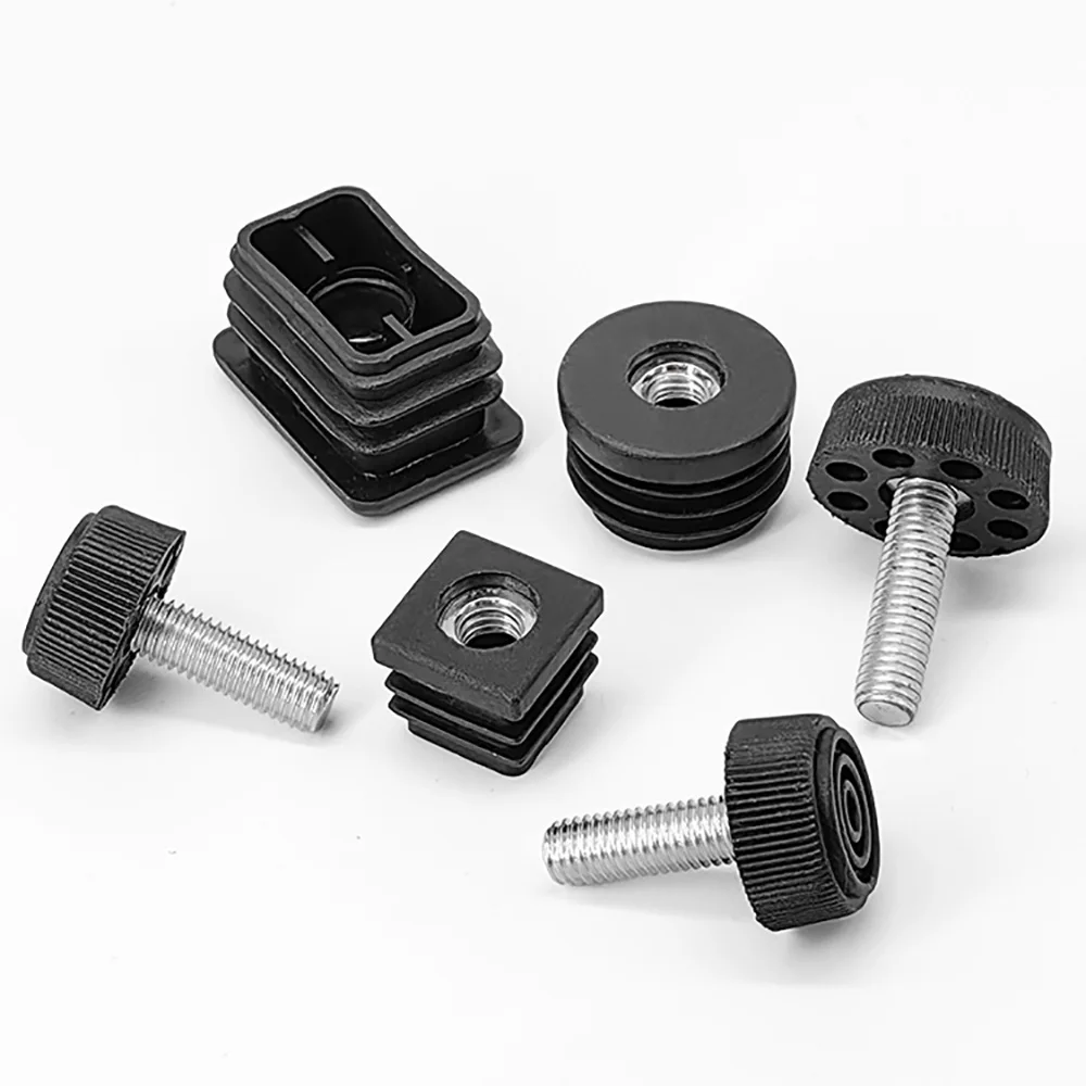 6/4/2pcs Furniture Feet Non-Skid Pad Table Chair Sofa Cabinet Adjustable Levelling Leg Glide Slide Leveler Screw-In Base M6 M8