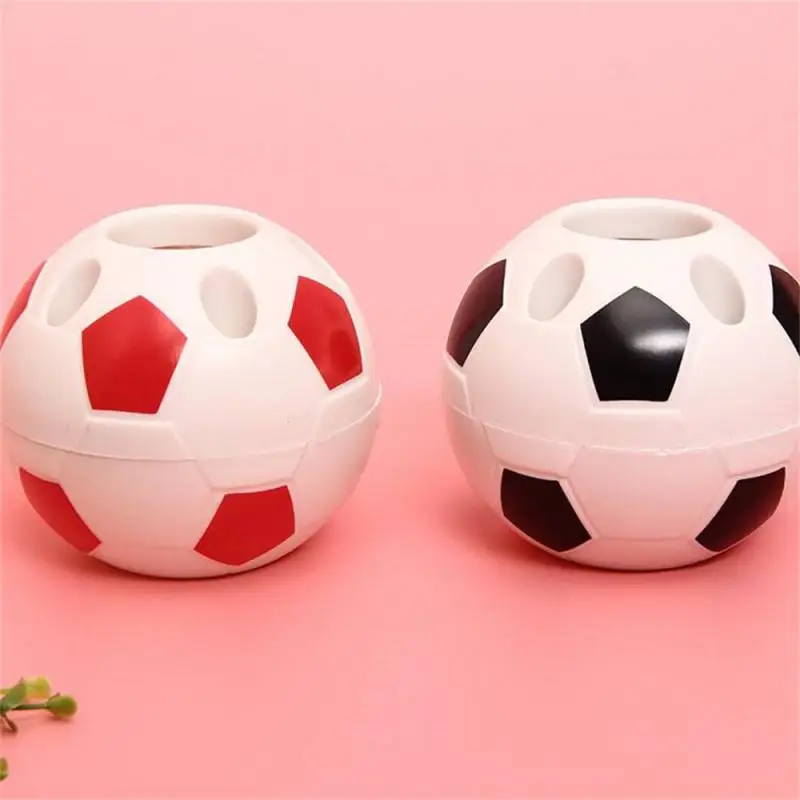 Soccer Shape Tool Supplies Pen Pencil Holder Football Shape Toothbrush Holder Desktop Rack Table Home Decoration Student Gifts