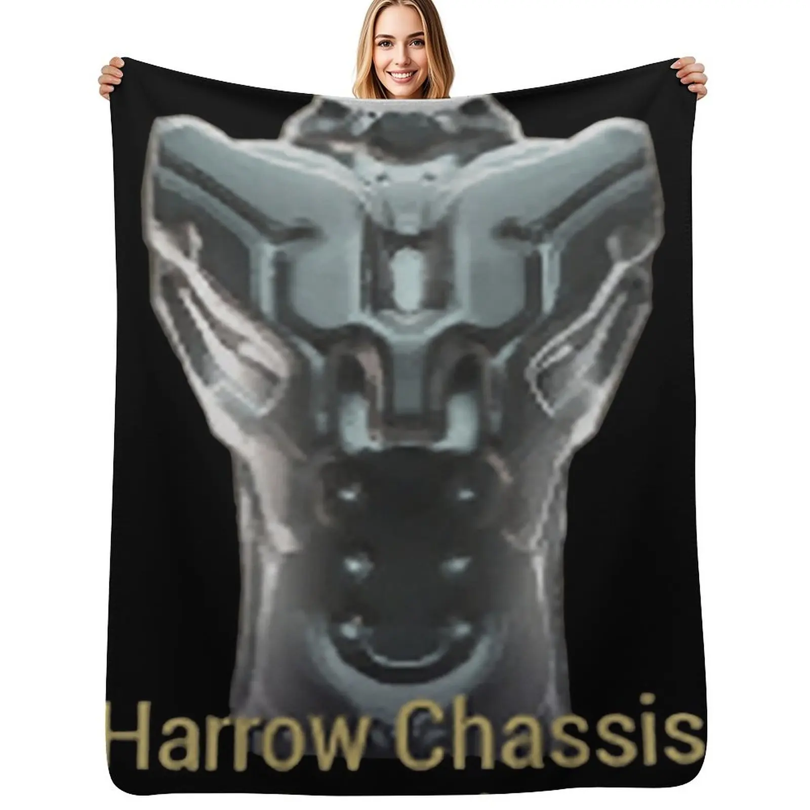 

Harrow Chassis Blueprint Warframe Tennocon Meme Throw Blanket Bed covers Soft funny gift Blanket