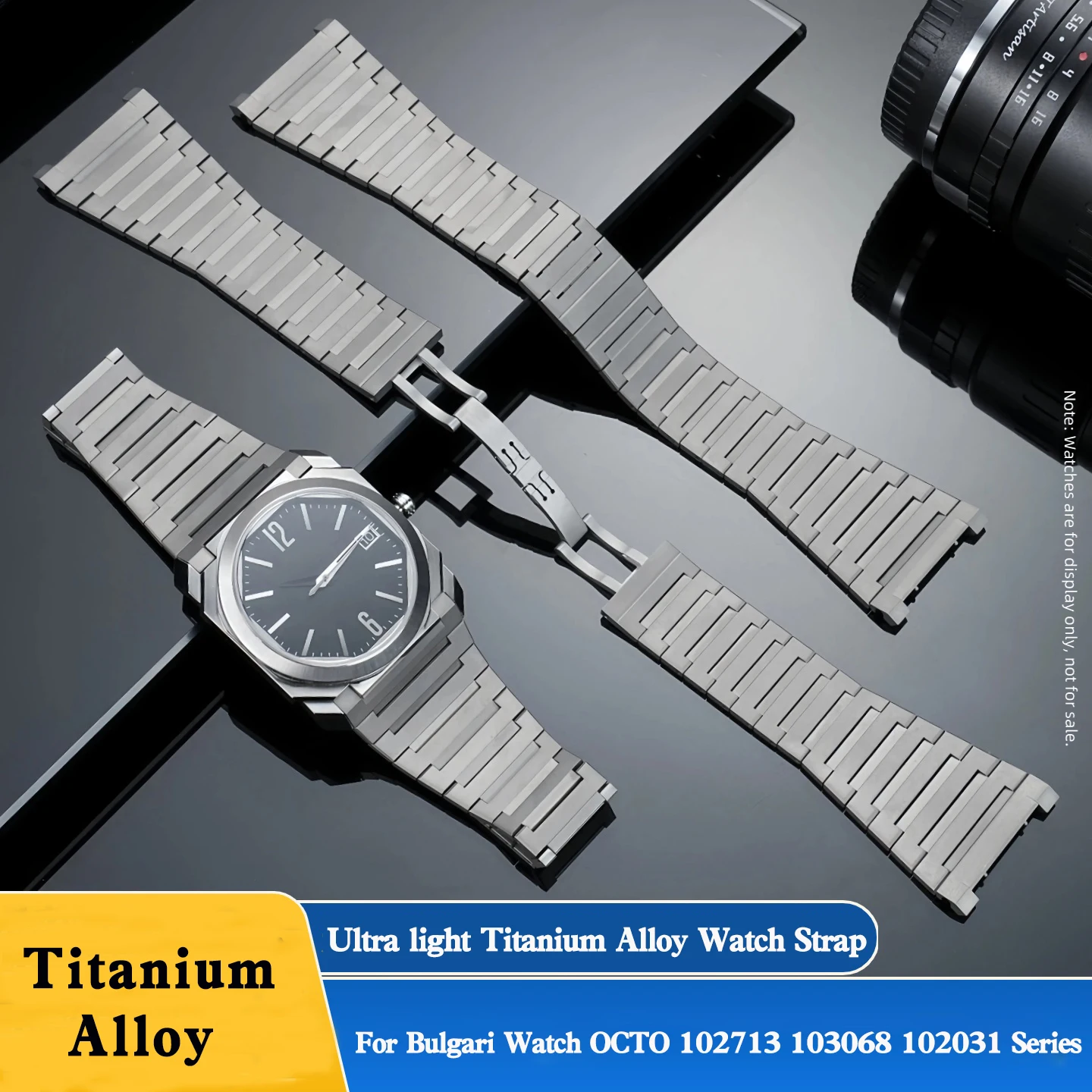 

Ремешок из титанового сплава для серии Bulgari OCTO 102713 103068 102031, специальная цепочка из титанового сплава с выемкой, сверхлегкая цепочка для часов