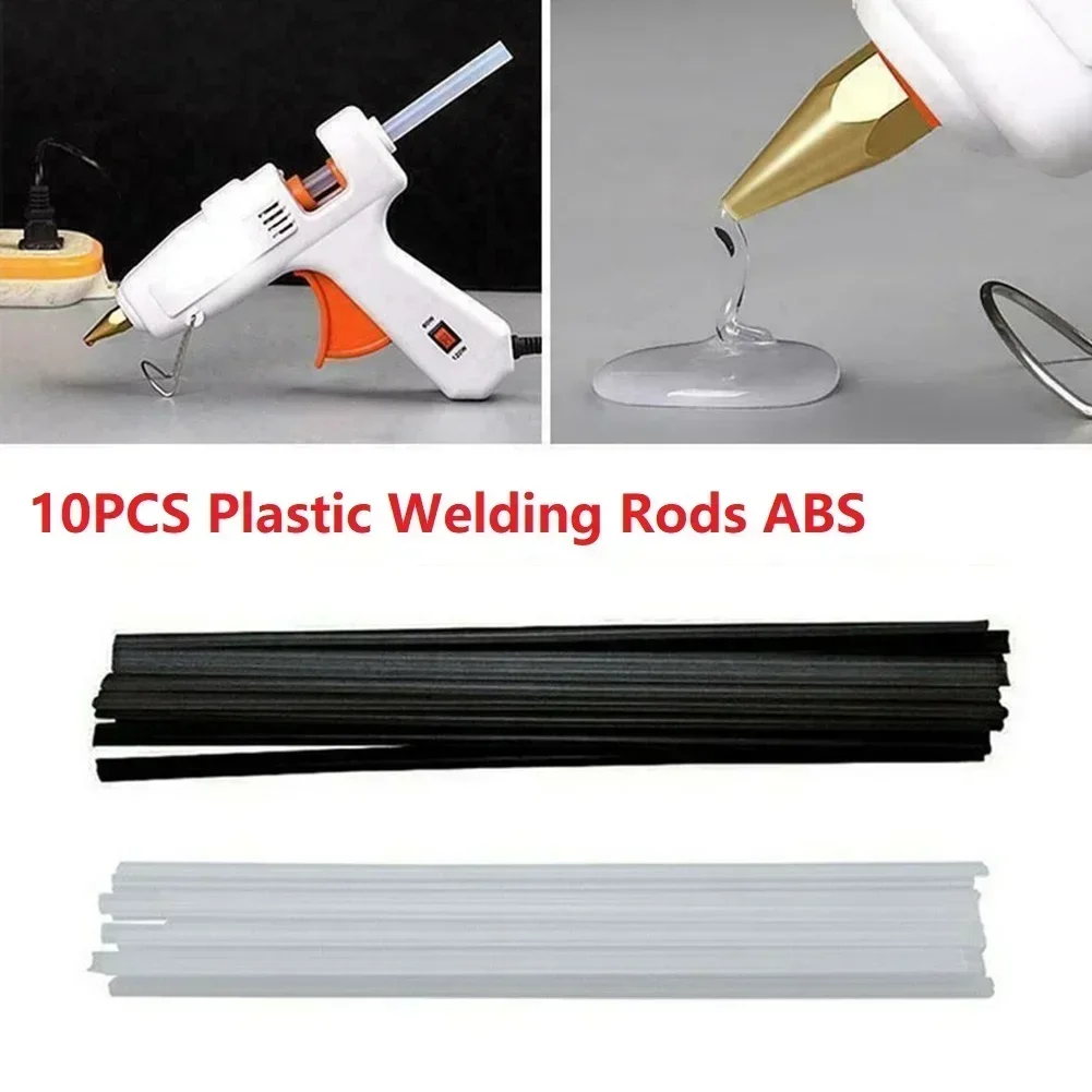 

10pcs ABS Plastic Welding Rods Set Car Bumper Repair Electrodes Sticks Soldering Accessories Hot Air Gun Welder Kit