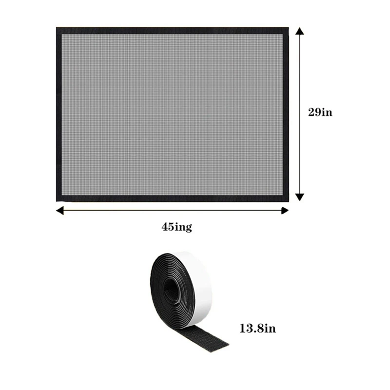 Kaminschutz-Netzabdeckung, PVC-Kaminabdeckung, haustierfest, mit Haken und Schlaufen, Kamin-Sicherheitsabdeckung für Kinder, 100 cm, einfach zu bedienen