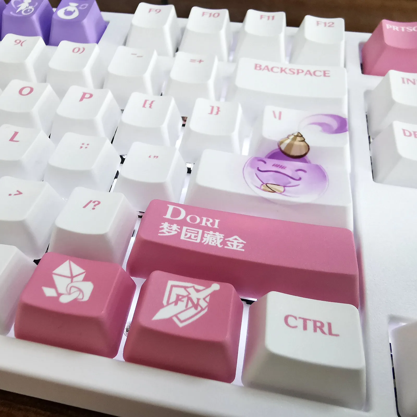 Scaramouche 108 Key Cap Wanderer Genshin Impact PBT DYE Sublimation OEM MX Cross Axis Switch Keycap Mechanical Keyboard Gift