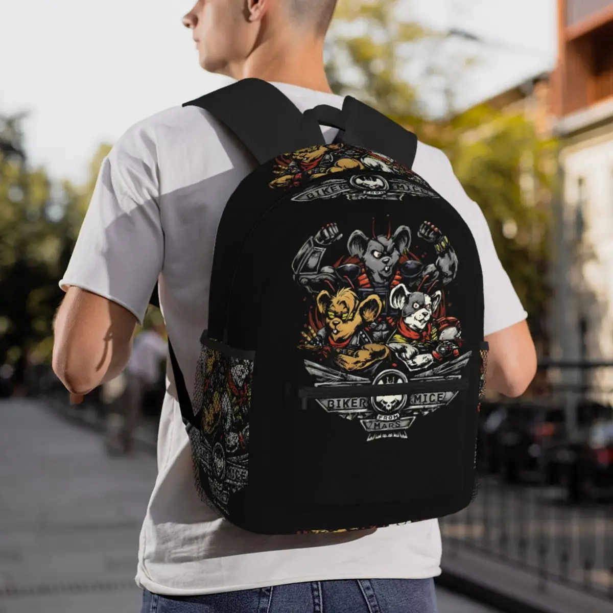 حقيبة ظهر مدرسية لراكبي الدراجات النارية مايس من مارس، حقيبة ظهر للمشي لمسافات طويلة والسفر للأولاد والبنات، حقائب كتف عصرية على الكتب #5