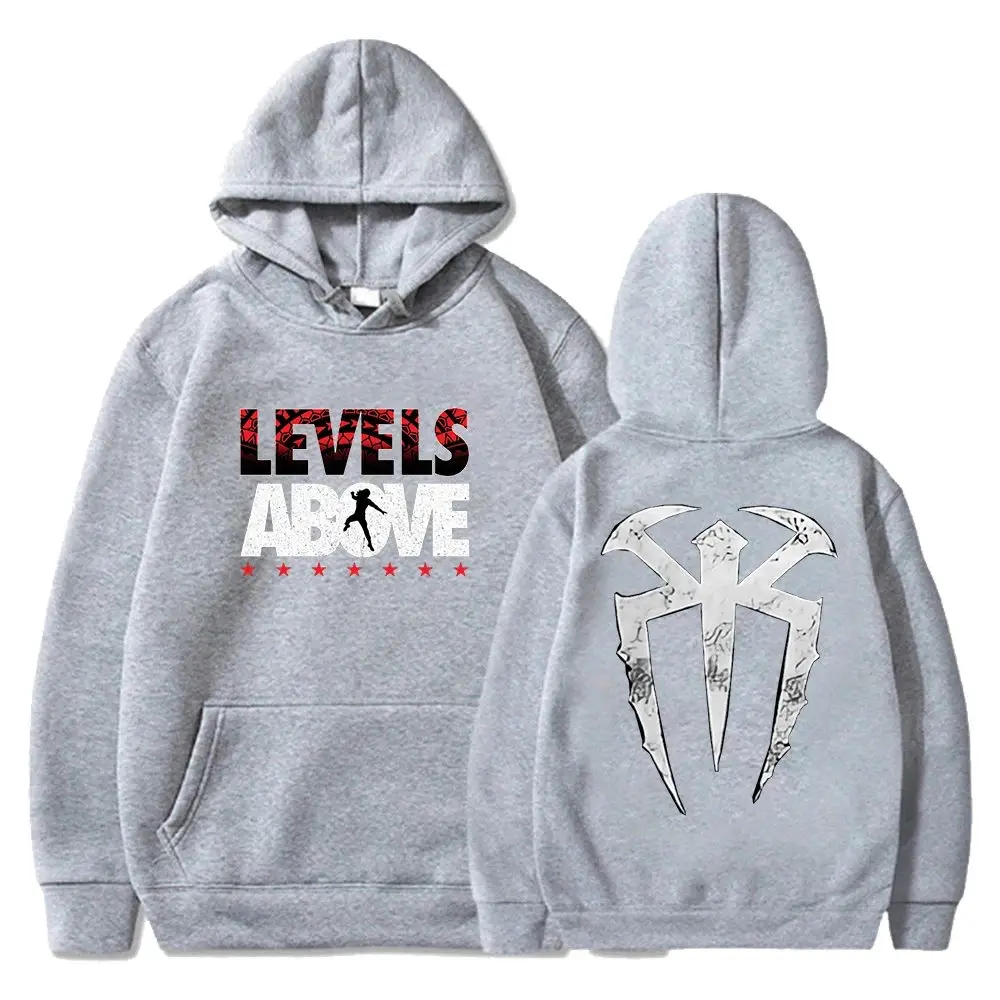 Roman Reigns Levels Above Pullover Hoodie Long Sleeve Streetwear Women Men Bluza z kapturem Fashion Clothes