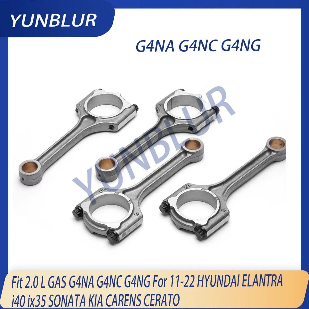 

4pcs Engine Parts Connecting Rod Kit Fit 2.0 L GAS G4NA G4NC G4NG For 11-22 HYUNDAI ELANTRA i40 ix35 SONATA KIA CARENS CERATO