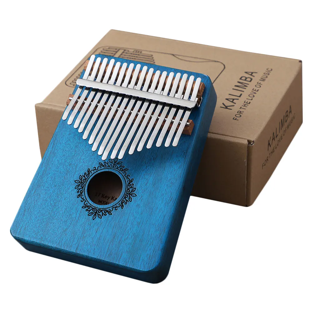 

Thumb Finger Piano for Beginner Instrument Gift Kalimba Musical 17 Keys Portable Wooden 17-tone Practical
