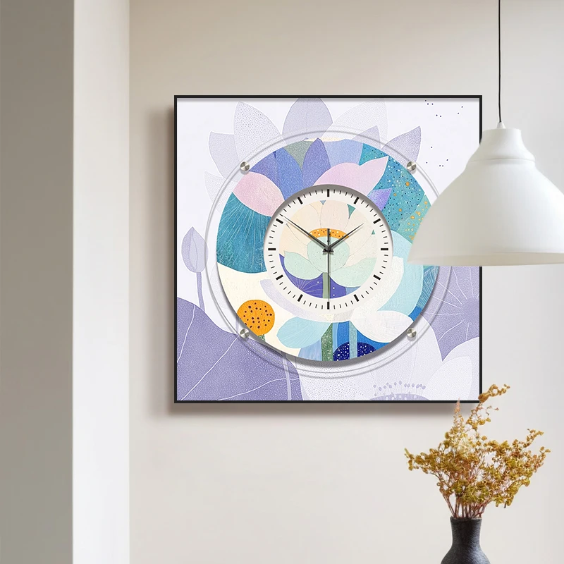 Vinyl Record Wall Clock: Creative High-End Silent Clock, Abstract Color Block Desktop Decor Clock Ornament