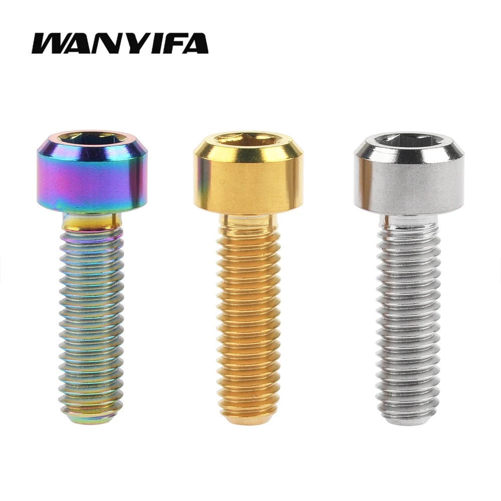 Wanyifa Bicycle Screw M6x20 35mm Titanium Bolt Column Head Mountain Bicycle Brake Handle Fixing Accessory