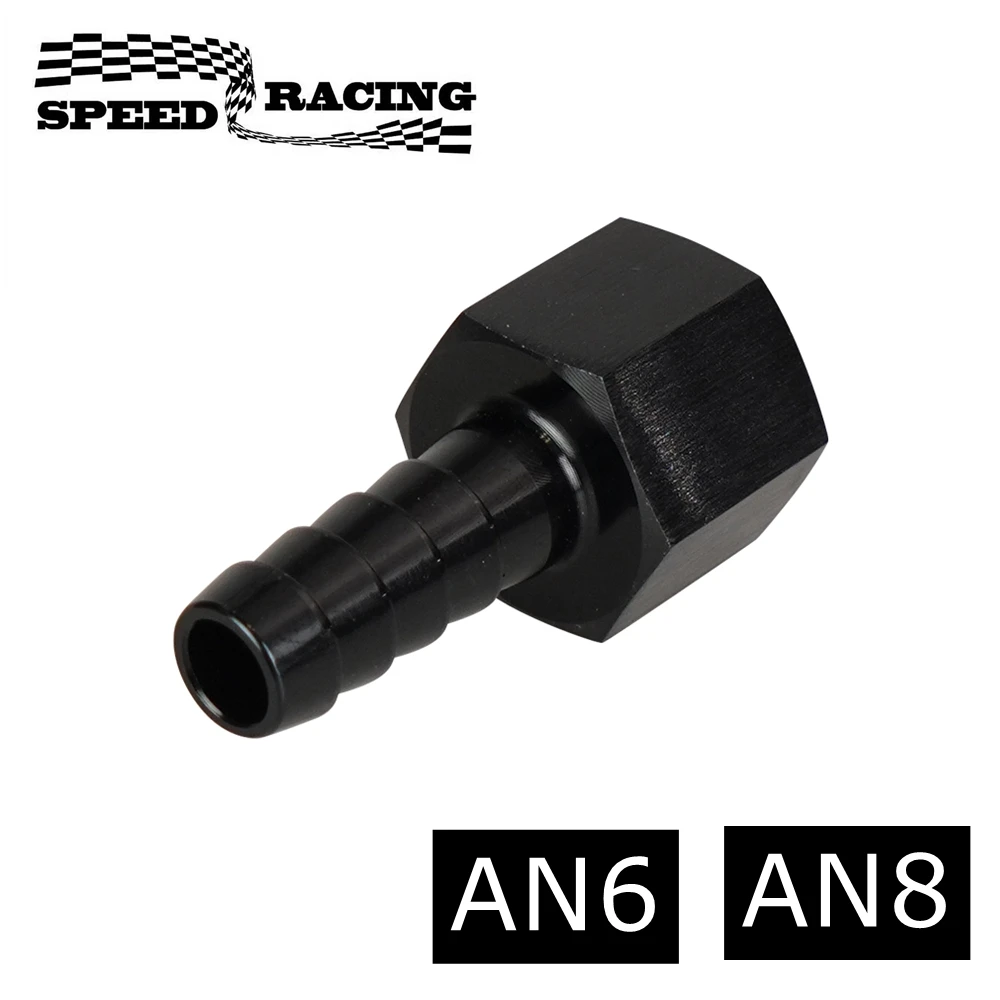 

Fuel Line Hose Adapters 6AN 8AN Thread Male To 3/8" AN6 AN8 Hose Barbed Fitting Adapter with AN-6 AN-8 Connector Black TF-1094