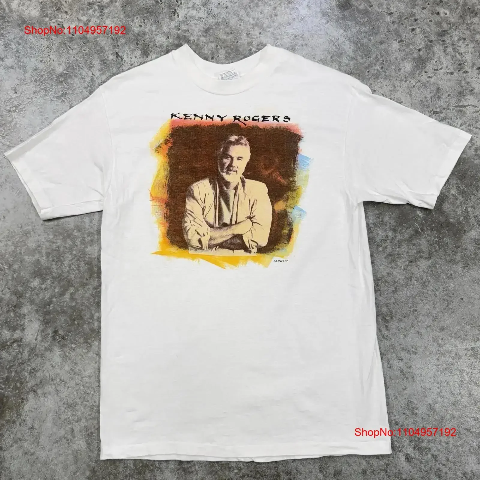 Vintage Kenny Rogers camisa para hombre Concierto grande música country 1987 80s único vintage lavado Top para uso diario Unisex suave