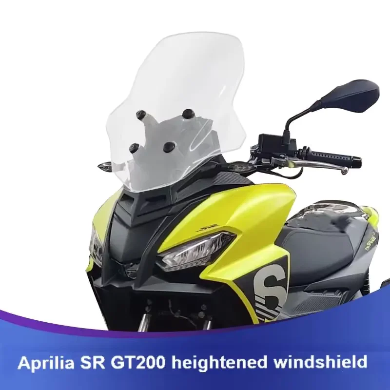 FOR Aprilia SR GT200 Sport Touring Extended Front Windscreen Lightweight Frame Practical Mod for Lower Headwind Noise