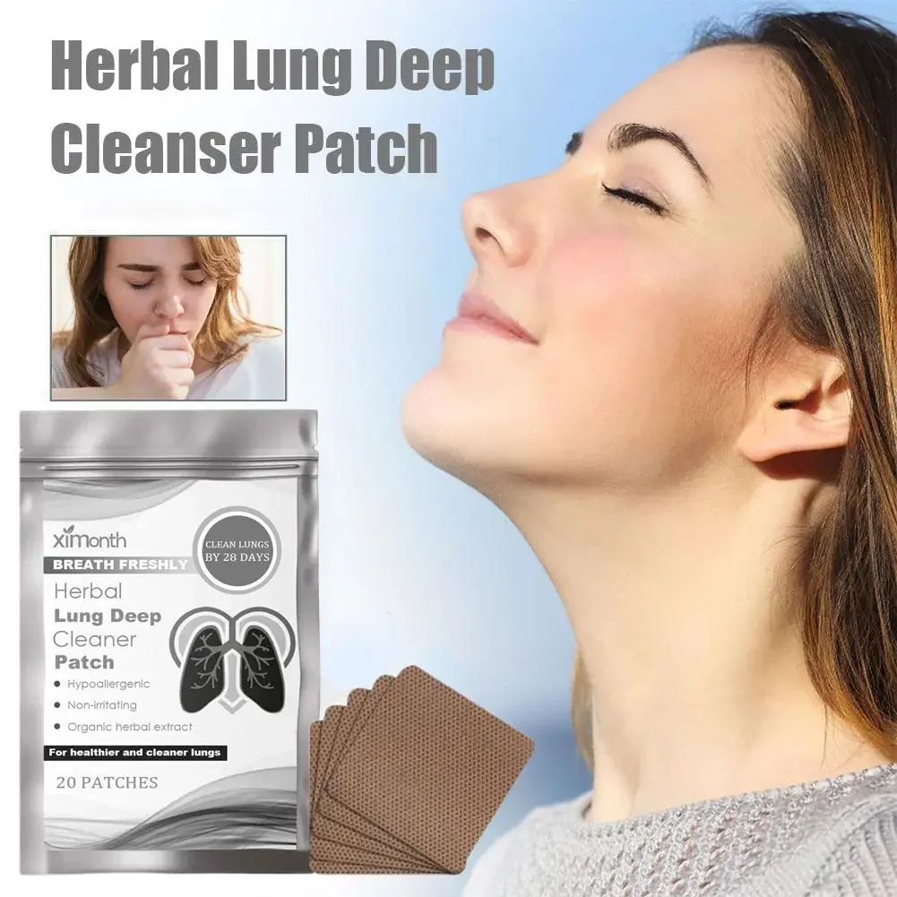 20pcs Herbal Lung Deep Cleanser Patch Relieve Physical Fatigue Effectively Reduce Body Discomfort Health Care Patches