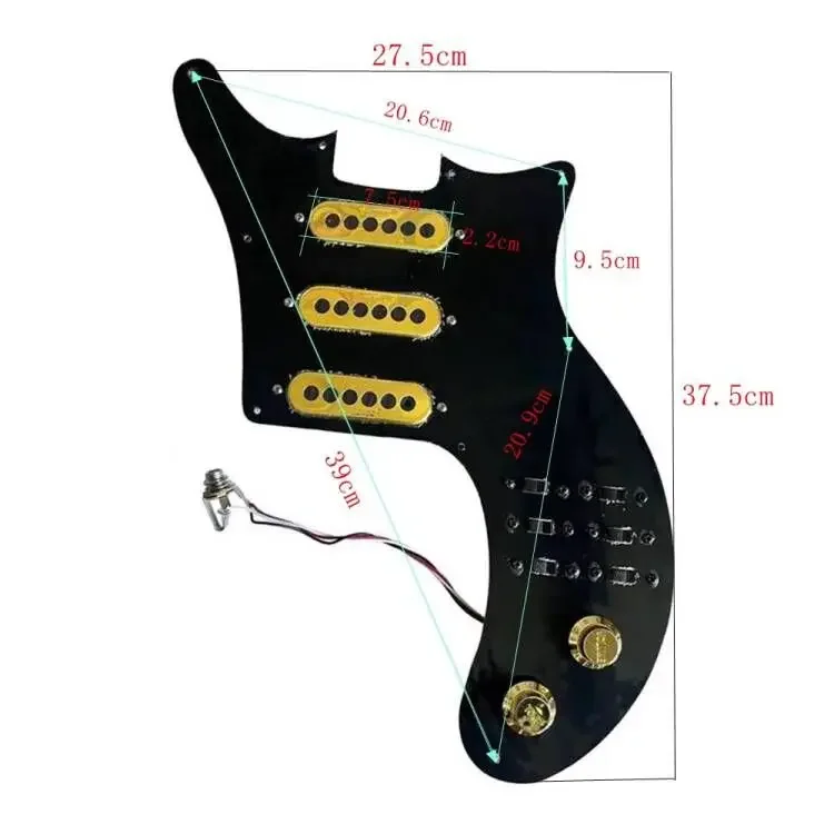 

Upgrade Prewired Pickguard Burns Tri-Sonic Pickups Welding Harness for Brian May Black Guitar Parts