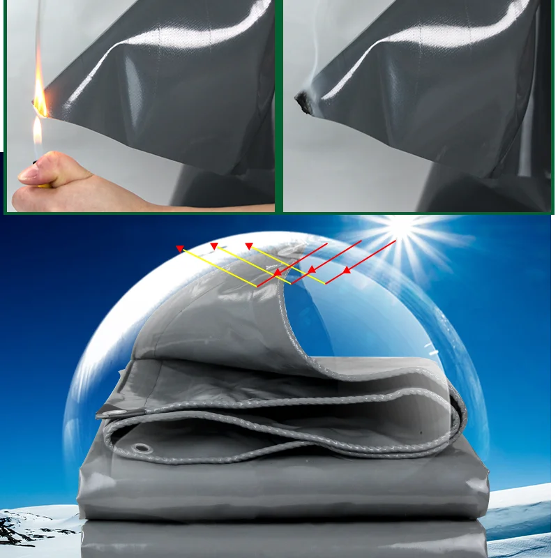 0.65mm Heavy Duty Tarpaulin Truck Waterproof Tarp Cover Car Shed Rainproof Cloth Terrace Umbrella Awning Canopy Tent Canvas view 4