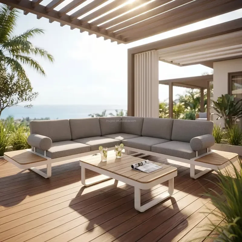 Contemporary Outdoor Garden Modular Sectional Sofa Set