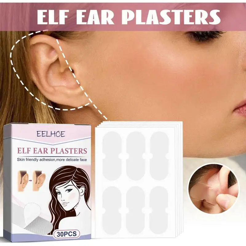 Protruding Elf Ear Corrector 30Pcs Invisible Self-Adhesive Ear Stickers Waterproof Ear Correctors Sticks Protruding Ear Cosmetic