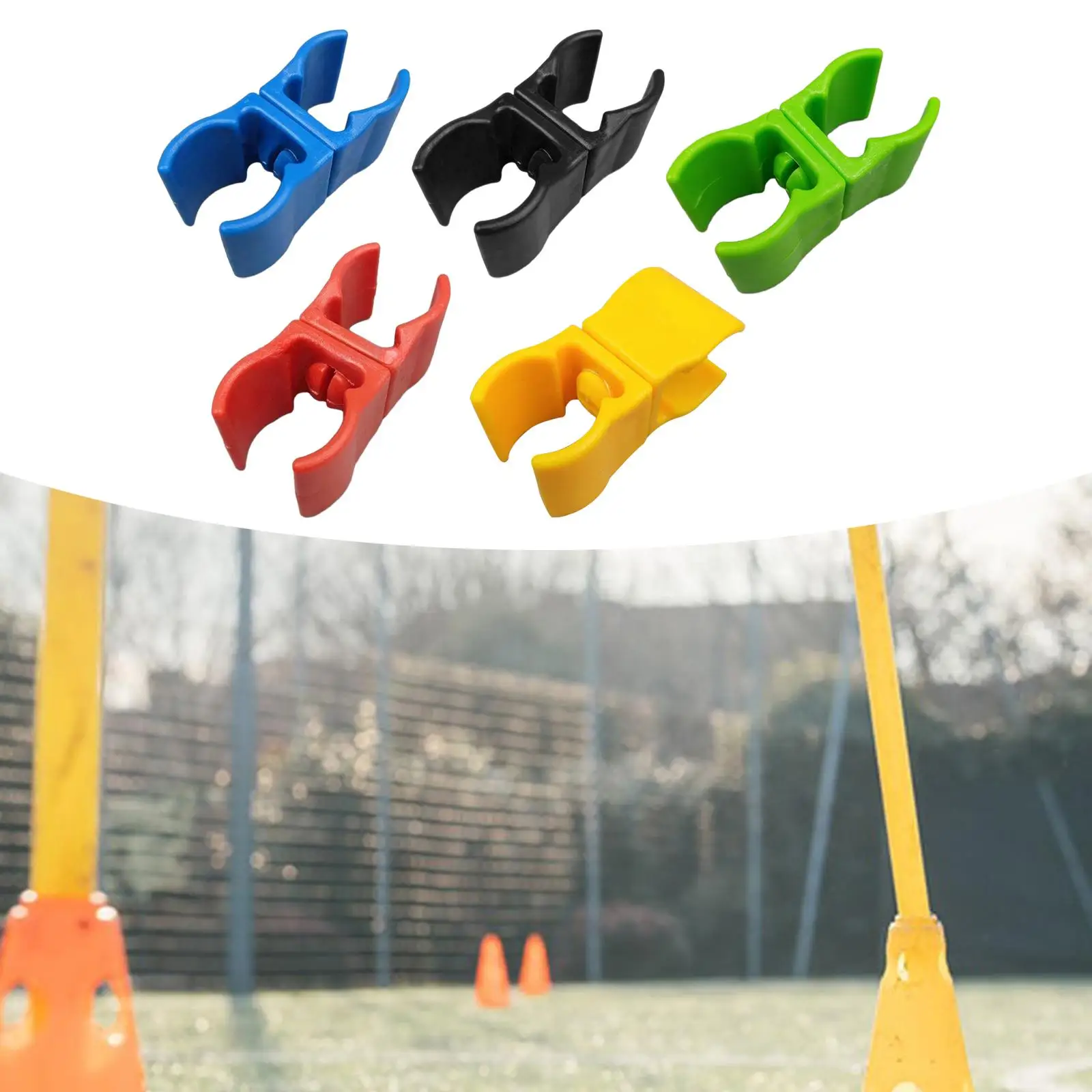 10x Football Training Flag Pole Clip Buckle Swivel Clips Portable Connector Clip for Practice Sports Warning Outdoor Volleyball