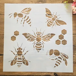 30*30 cm Mandala Bee Hive FAI DA TE Stratificazione Stencil Pittura Murale Scrapbook Colorazione Goffratura Album Modello Decorativo
