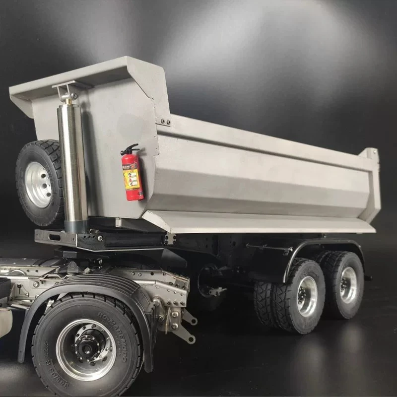 1/14 Scale Dump Truck Bed Aluminum Alloy Truck Bed with Remote Control Hydraulic Lifting DIY Remote Control Truck Accessories