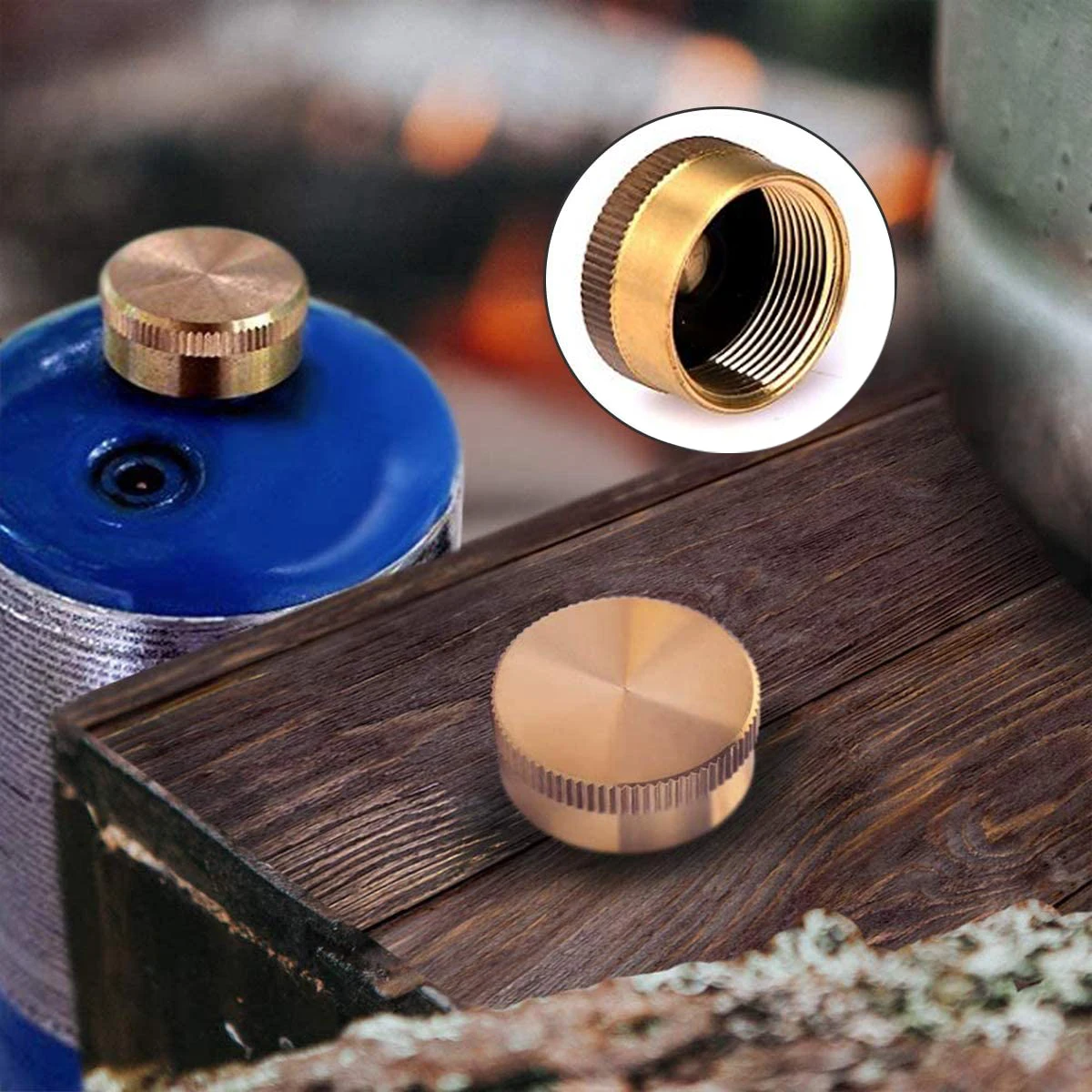 BEHAIVAN, твердая латунная заправка, 1 фунт, искусственный газовый цилиндр, защитная герметичная крышка, аксессуары для уличных плит