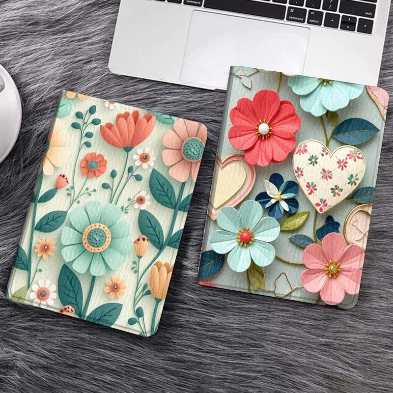 

Чехол для планшета с мультяшным красочным цветочным узором для Samsung Tab Galaxy S6 S11 A A7 A8 A9 A11 10,1 10,4 10,5 Plus Lite, подарок