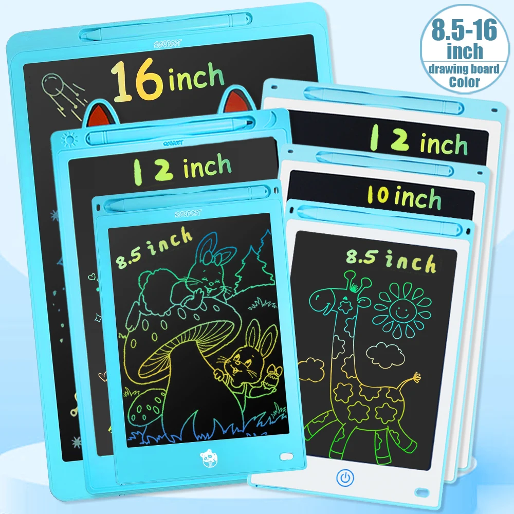8.5/10/12/16 นิ้วการ์ตูน LCD การเขียนแท็บเล็ต,Doodle Board ของขวัญของเล่นสําหรับ 3-12 ปีเด็กหญิง,drawing Pad สําหรับเด็ก