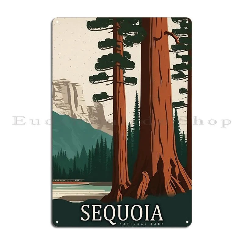 Sequoia National Park Touristy Metal Plaque Poster Decoration Garage Decoration Club Iron Cinema Tin Sign Poster