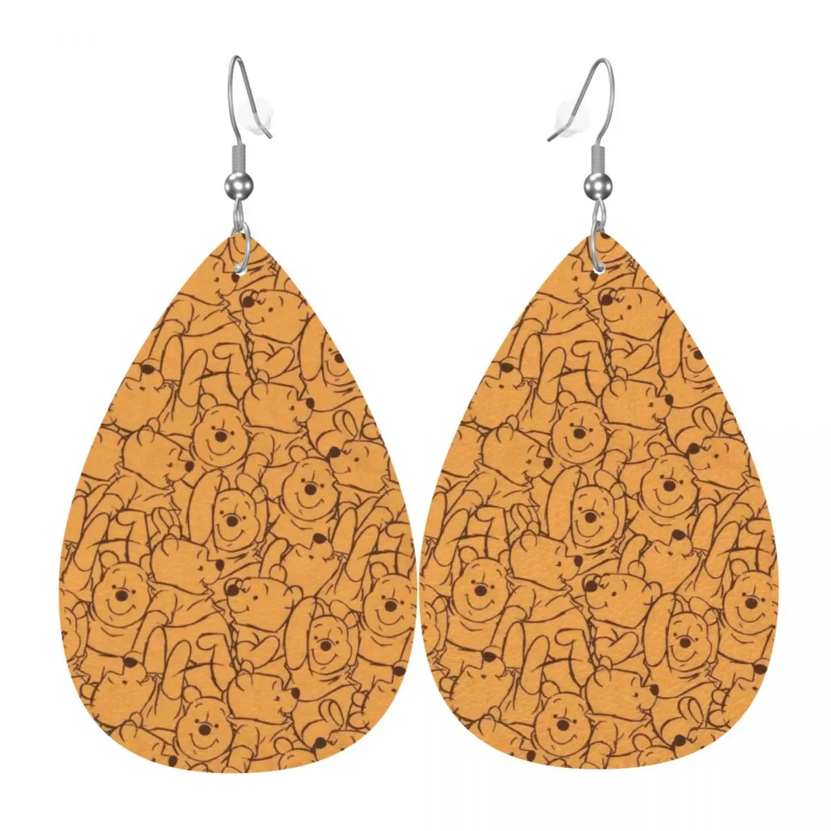 

Custom Winnie The Pooh PVC Leather Earrings Dangle Earrings Jewelry For Women For Wife Mother Gift