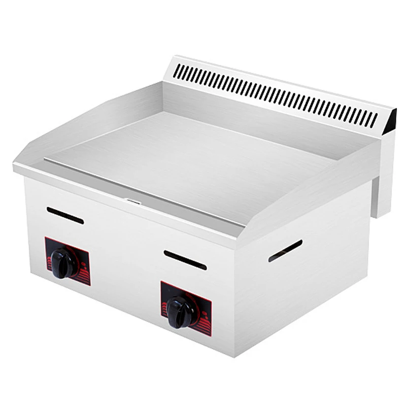 Iron Plate Fried Rice Pancake Oven Outdoor Cooking Food Truck Commercial Gas Griddle Stainless Steel Fried Steak Grilled Squid