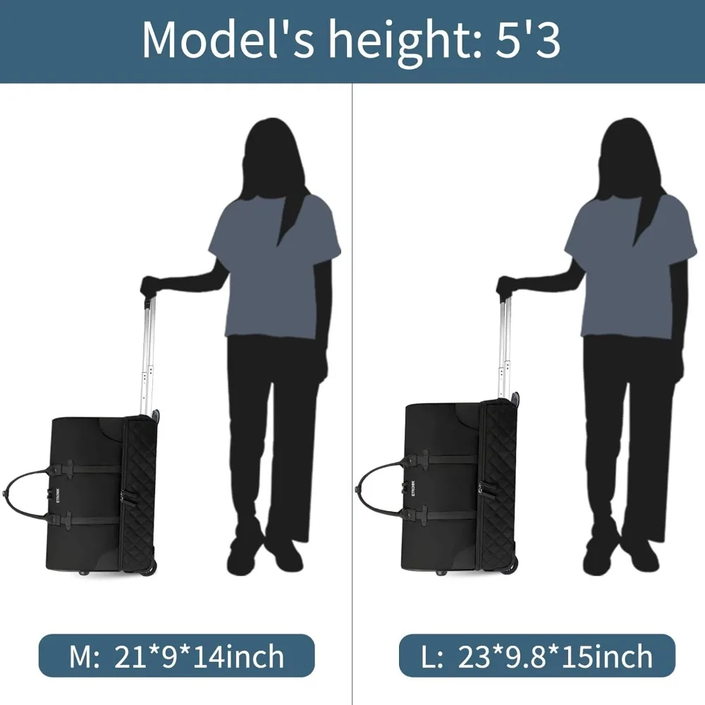 حقيبة نسائية كبيرة الحجم مقاس 23 بوصة مع حجرة للأحذية - حقيبة حمل مثالية للسفر مع حقيبة يد #2