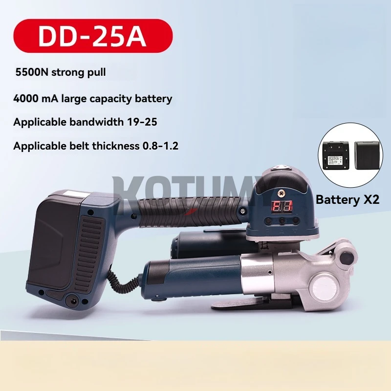 Imprensa de derretimento quente com display digital, novas ferramentas de embalagem portátil, máquina de cintar elétrica para cinto pet pp