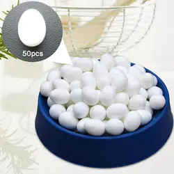 50 Pieces Solid Plastic Pigeon Eggs Dummy Fake False Eggs for Racing Pigeons Breeding Supplies