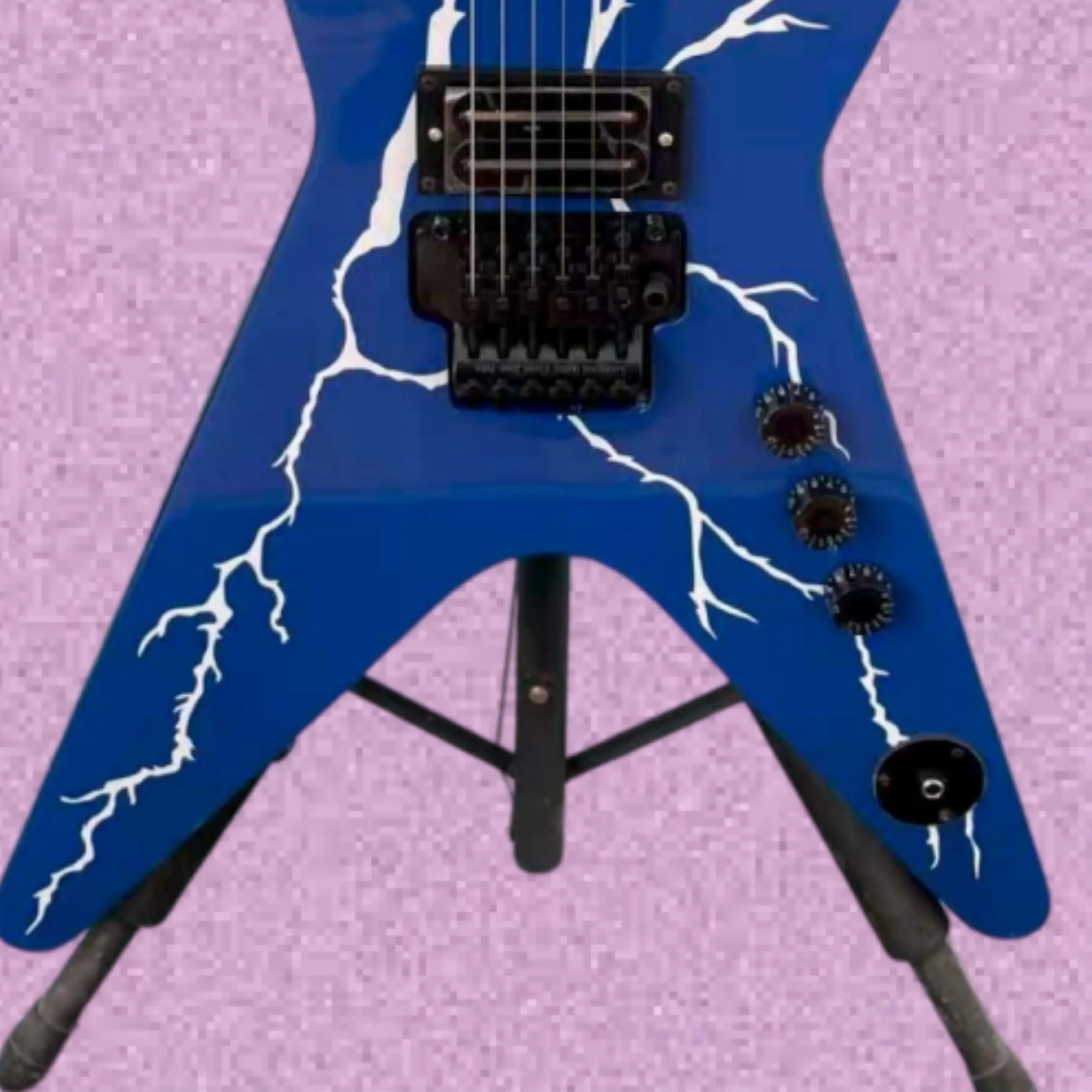 Dark Blue 6-String Electric Guitar, White Lightning Pattern on Body,22-Fret Rosewood Fretboard Guitars,Sturdy & Durable Guitarra