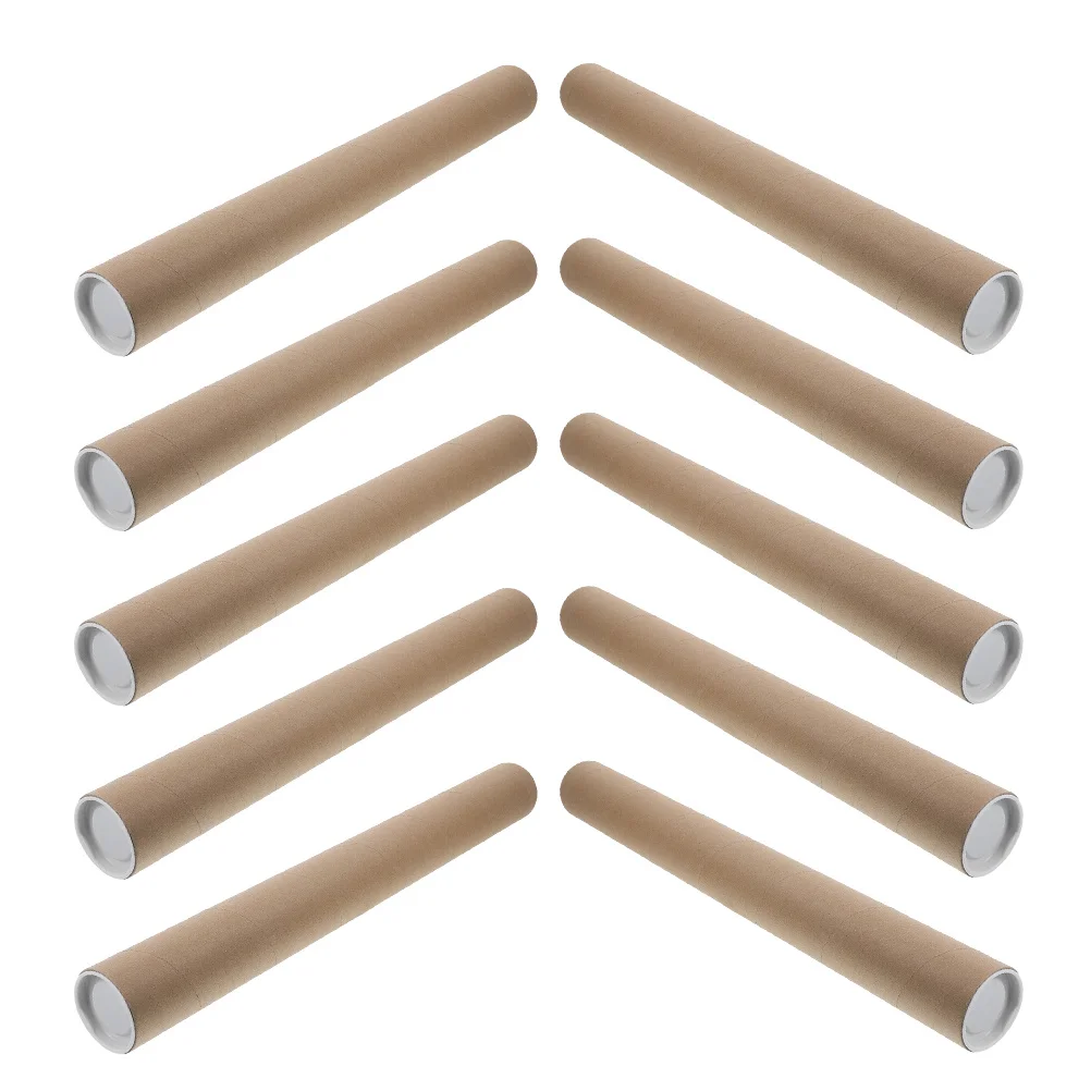 10Pcs Cardboard Cylinder Kraft Mailing Tubes Round Art Poster Container Tubes for Shipping Storage Posters Prints