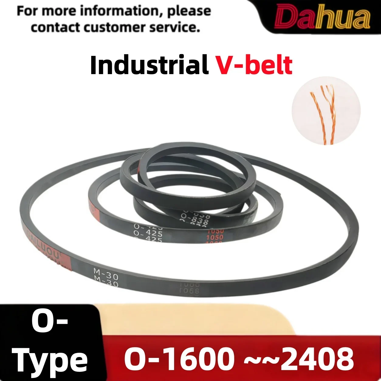

O V-Belt O1600~~O2408 Rubber Drive Belt for Industrial Machine & Lawn Mower, Heavy Duty Replacement, Anti-Slip Classical V-Belt