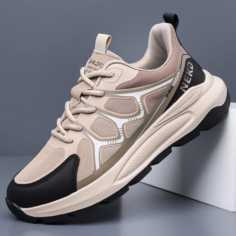 

2025 Autumn New Men Sneakers Wear-Resisting Running Shoes Breathable Jogging Sneakers Men Shock-Absorbant Outdoor Sport Shoes
