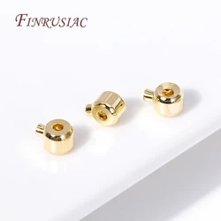 18K Gold Plated Lamps For Jewelry,Crimps Beads For DIY Jewelry Making,Crimp End Beads Accessories,DIY Bracelets Findings