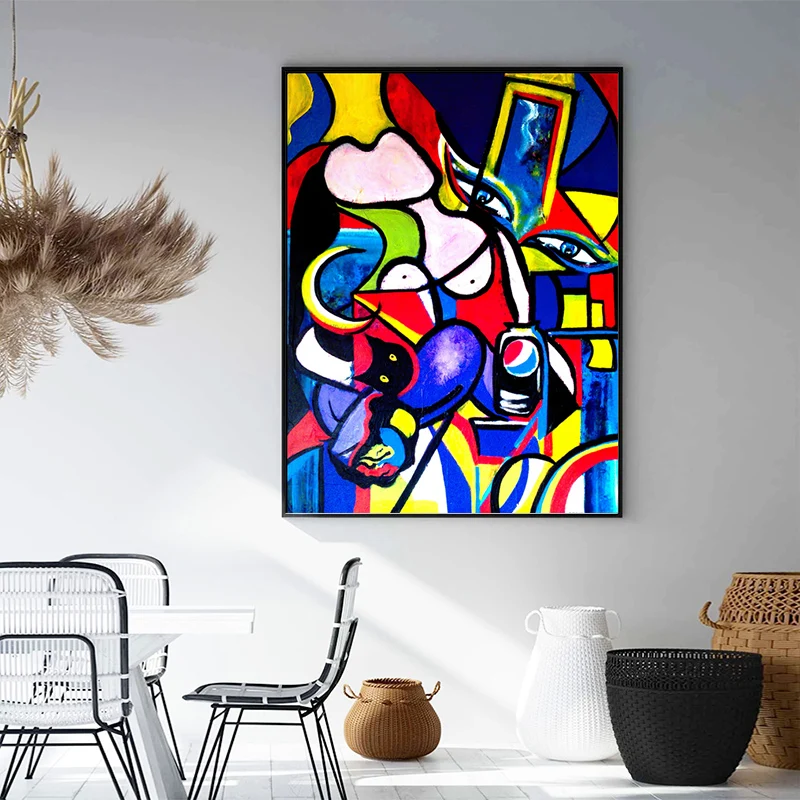 

Picasso Canvas Poster Prints Modern Graffiti Figures Painting Wall Art Pictures for Living Room Home Decoration Mural
