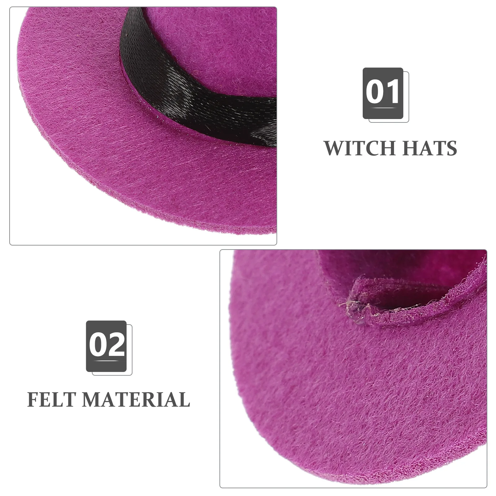 

20 Pcs Hats Tiny Halloween Decorations Lovely Small Party Favor Supplies for Crafts Cake Drink Ornament