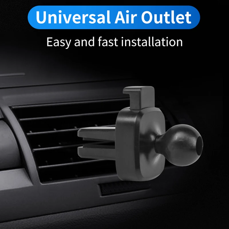 Universal 17mm Ball Head Car Phone Holder Base Air Outlet Clip GPS Navigation Bracket Accessories for Smart 453 Fortwo Forfour