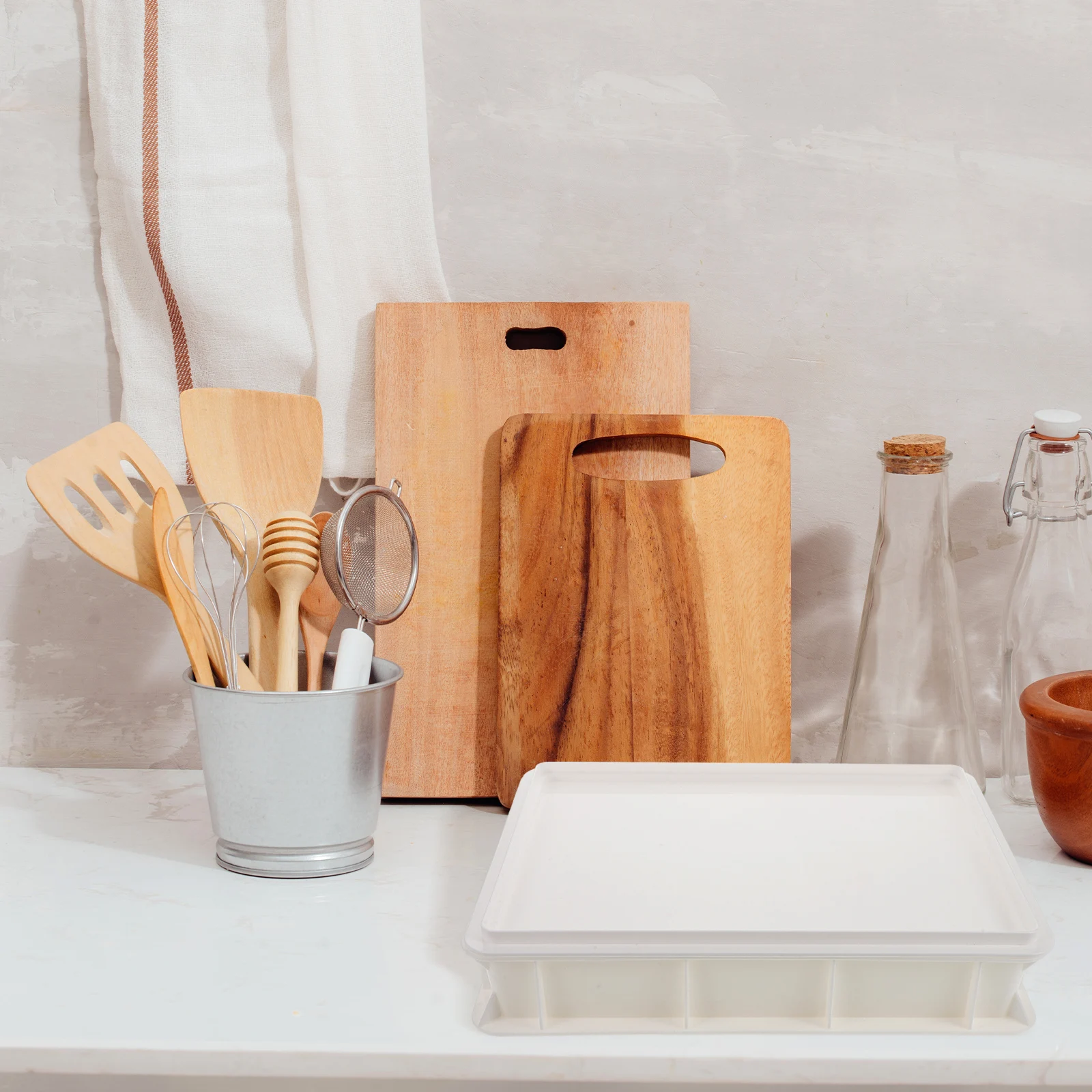 

Штабелируемая коробка для защиты теста для пиццы, коммерческий пластиковый поднос с крышкой, компактный контейнер для защиты теста для домашней пекарни