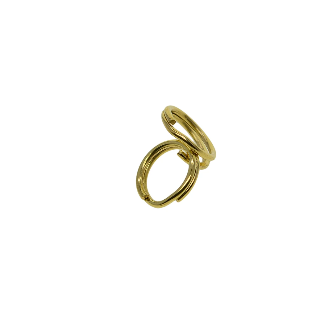 50pcs 10 mm small tiny brass Circle round Split Key Rings keyring keychains DIY EDC links